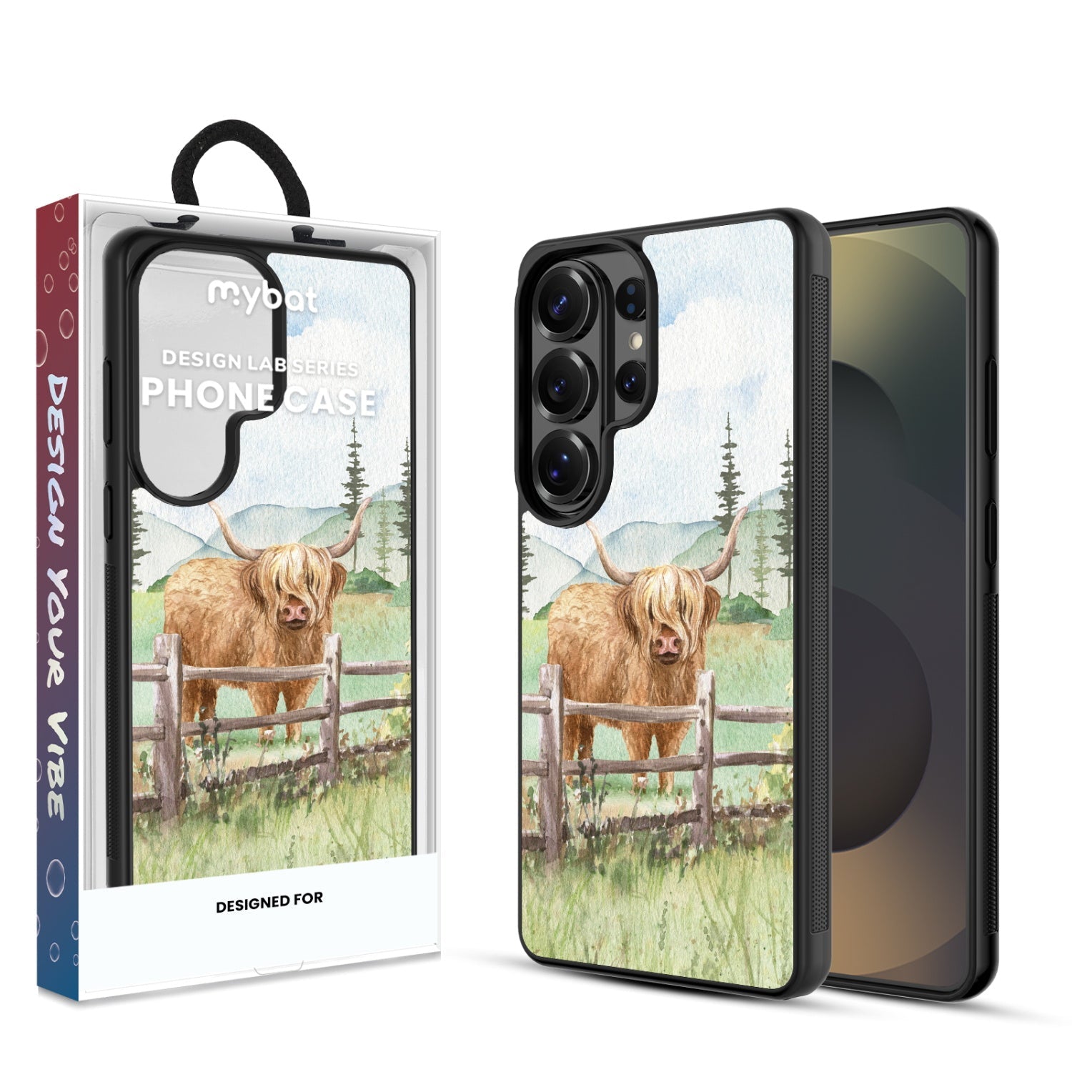MyBat Design Lab Series Case for Samsung Galaxy S26 Ultra - Highland Cow
