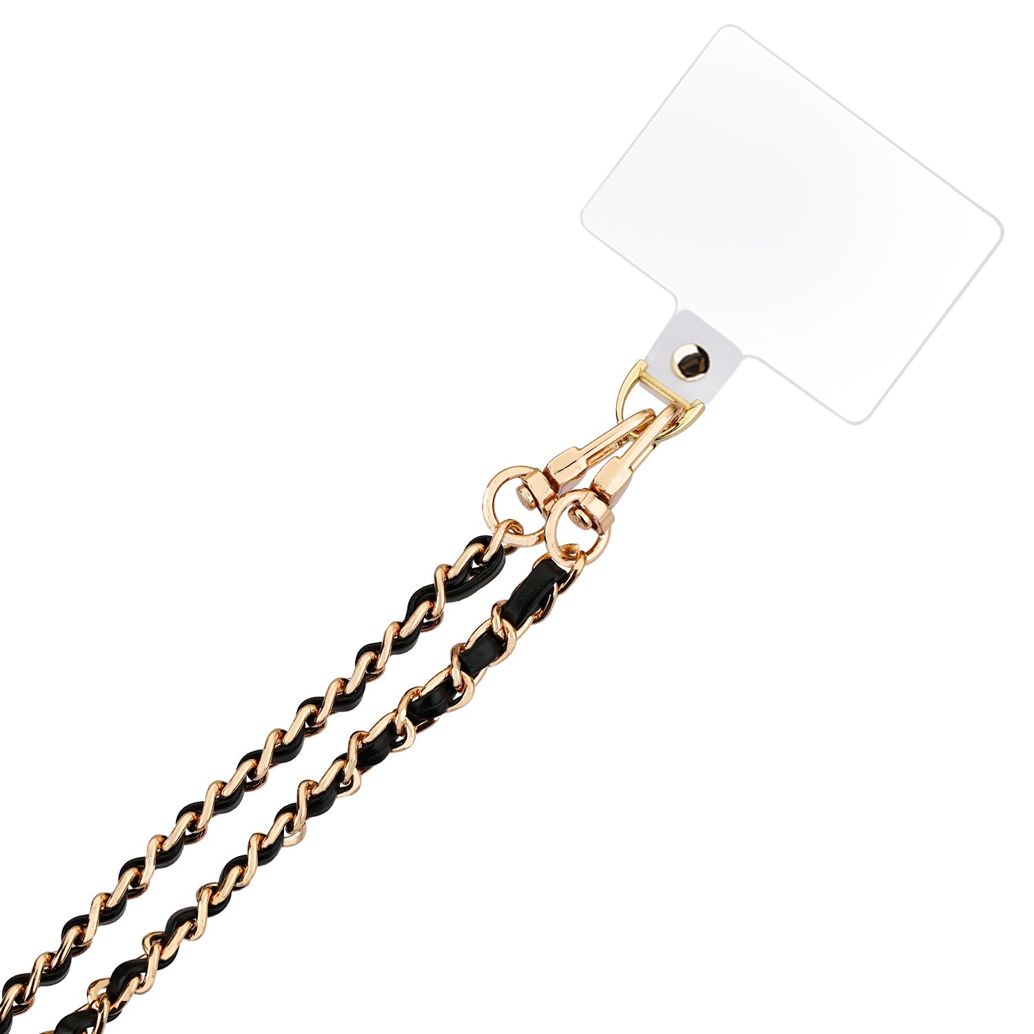 MyBat Onyx Luxe Adorn Series Chain Crossbody Phone Strap - Black / Gold - MUNPCH031-3.jpg