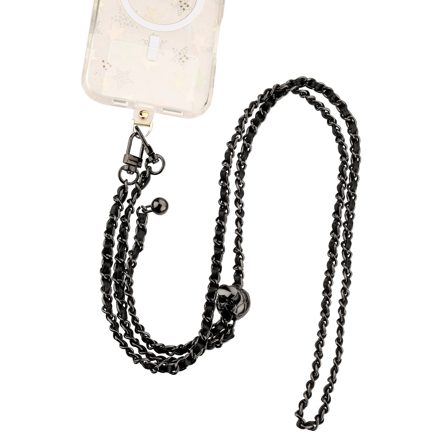 MyBat Obsidian Edge Adorn Series Chain Crossbody Phone Strap - Black - MUNPCH032-2.jpg