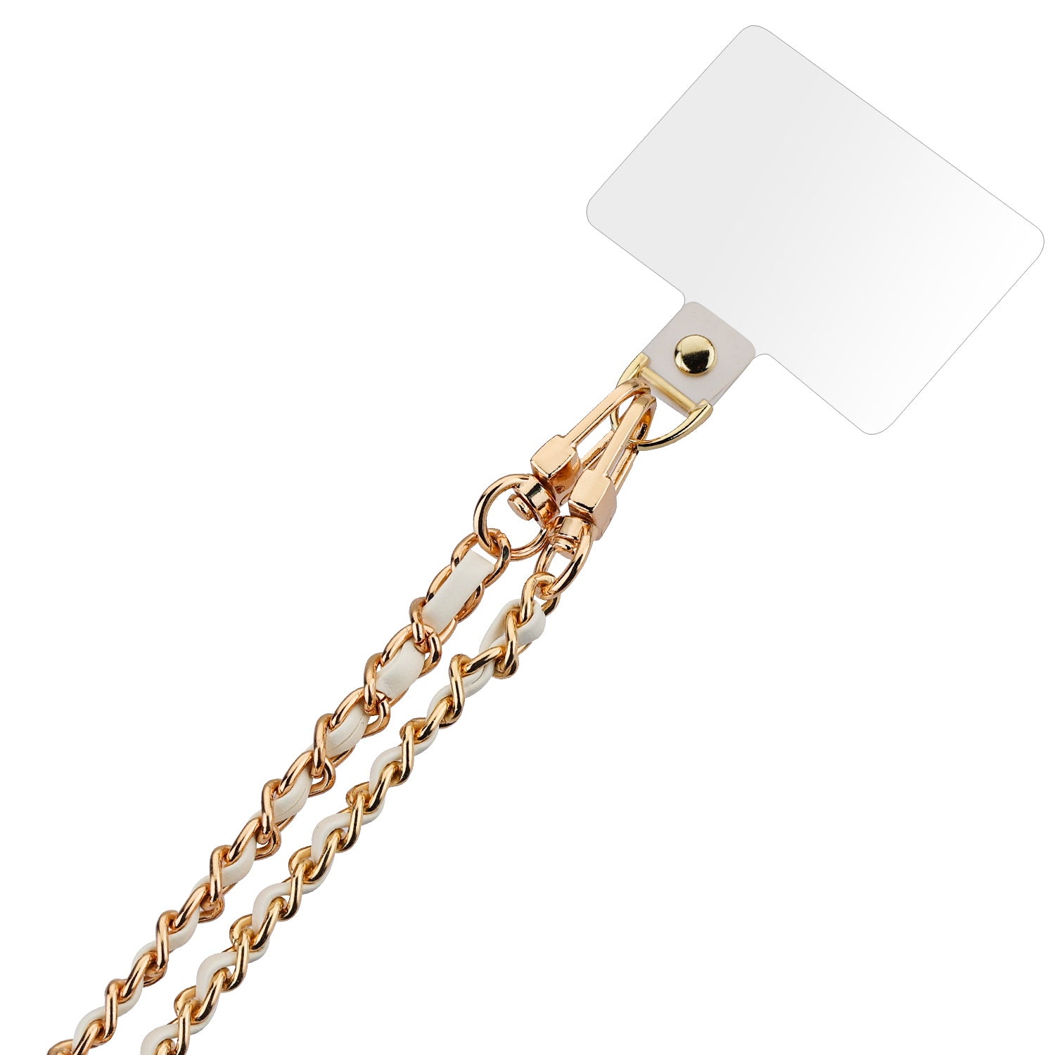 MyBat Gilded Ivory Adorn Series Chain Crossbody Phone Strap - White / Gold - MUNPCH033-3.jpg