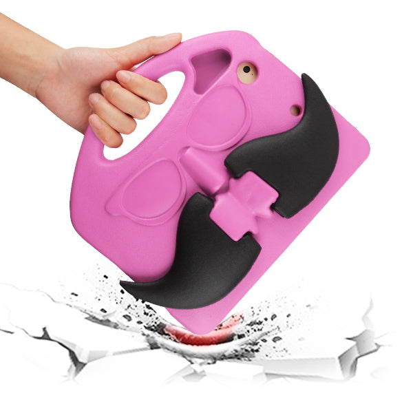 Airium Mustache Kids Drop-resistant Protector Cover for Apple iPad mini (A1432,A1454,A1455)/iPad mini (2019) / iPad mini 4 (A1538,A1550) - Pink - NIPADMINIHPCEVA062-2.JPG