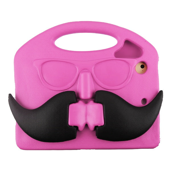 Airium Mustache Kids Drop-resistant Protector Cover for Apple iPad mini (A1432,A1454,A1455)/iPad mini (2019) / iPad mini 4 (A1538,A1550) - Pink - NIPADMINIHPCEVA062-4.JPG