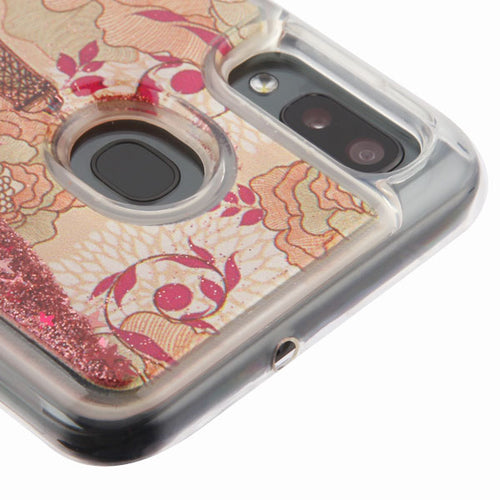 Airium Quicksand Glitter Hybrid Protector Cover for Samsung Galaxy A20 - Eiffel Tower & Rose Gold Stars - NSAMA20HPCGTIM013-2.jpg