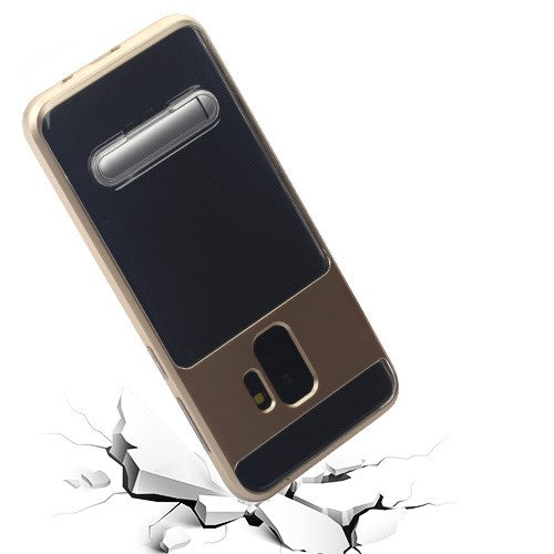 Airium Hybrid Protector Cover (with Magnetic Metal Stand) for Samsung Galaxy S9 - Gold / Transparent Clear - NSAMS9HPCSAAS824NP-5.jpg