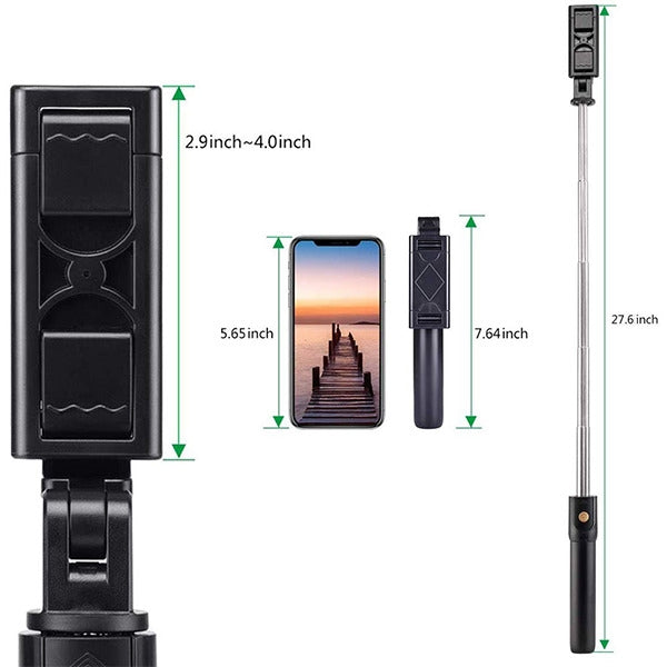 MyBat Wireless Selfie Stick(with Shutter Control) - Black - NSELFIEMONOPOD101-9.jpg