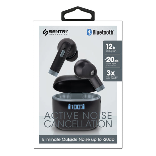 Sentry Active Noise Cancelling Bluetooth True Wireless Buds - Grey - ONG-BTA110GY-2.jpg