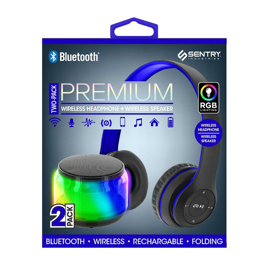 Sentry Light-Up RGB Bluetooth Speaker & Headphones Combo Pack - Blue RGB - ONG-BTSP3BL-2.jpg