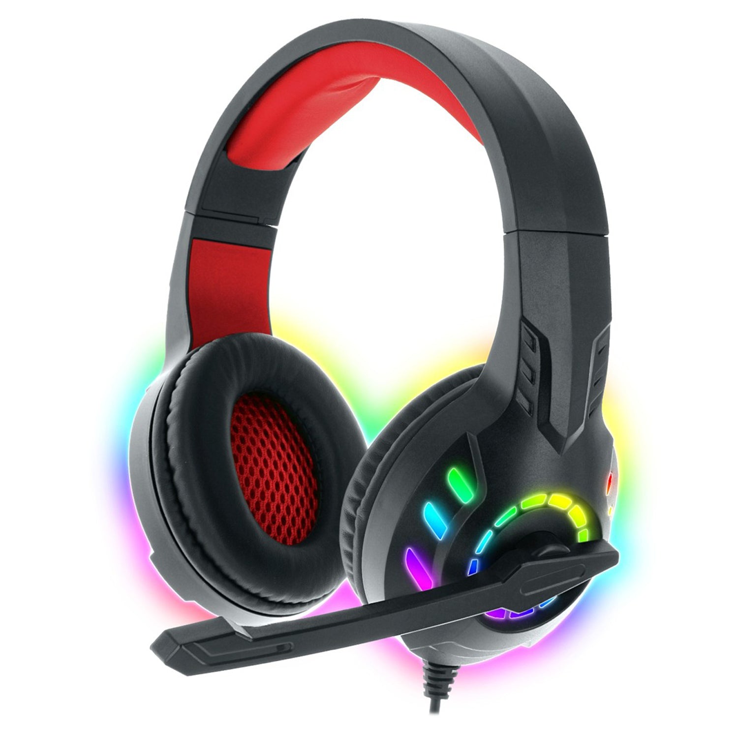 Sentry Light-Up RGB Universal Gaming Headphones - Red RGB
