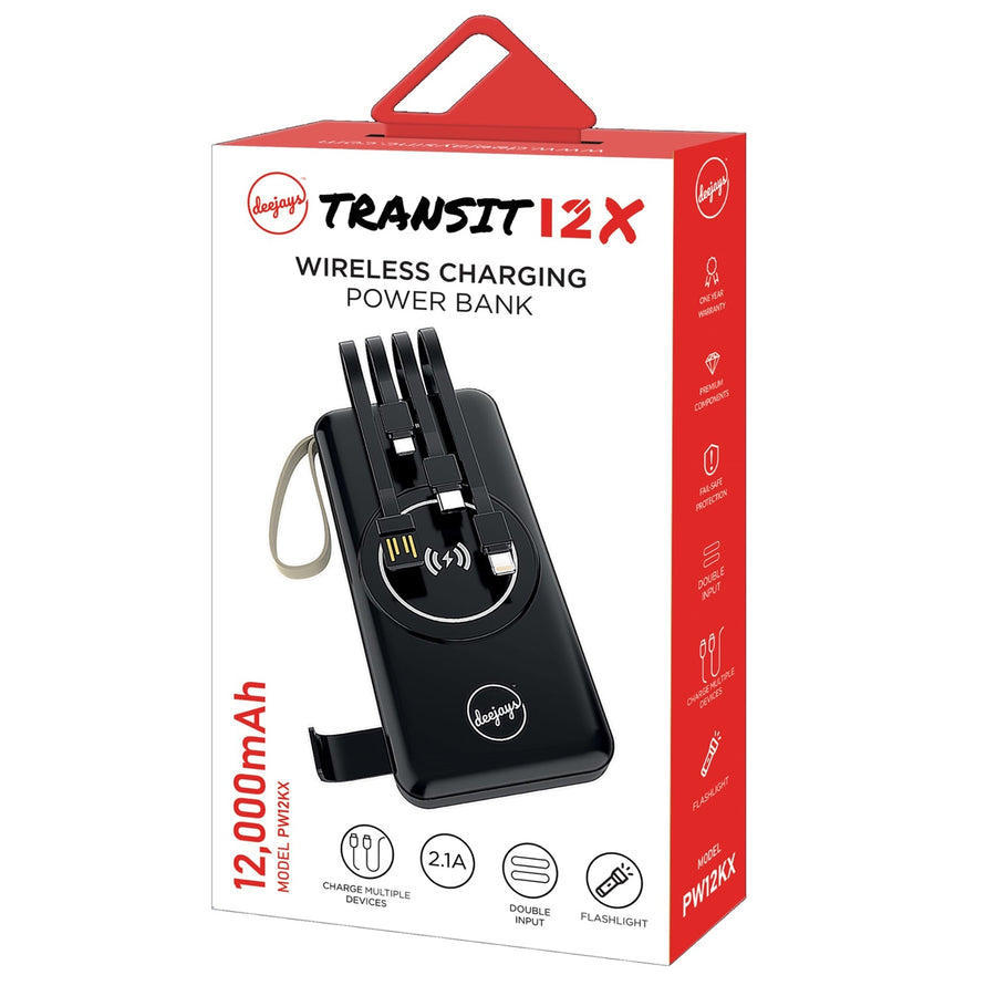 Deejays Powerbank 12,000MAH - Black - PW12KX-1.jpg