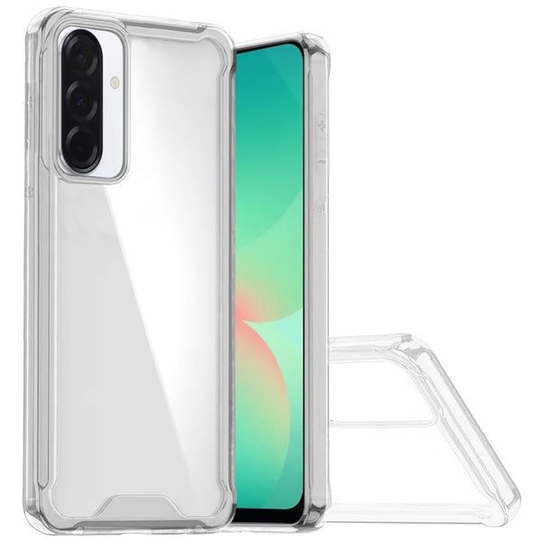 Colored Shockproof Transparent Hard Pc Tpu Hybrid Case Cover For Samsung Galaxy A27 - Clear / Clear - QBCLTPU-A27-CLRCLR.jpg