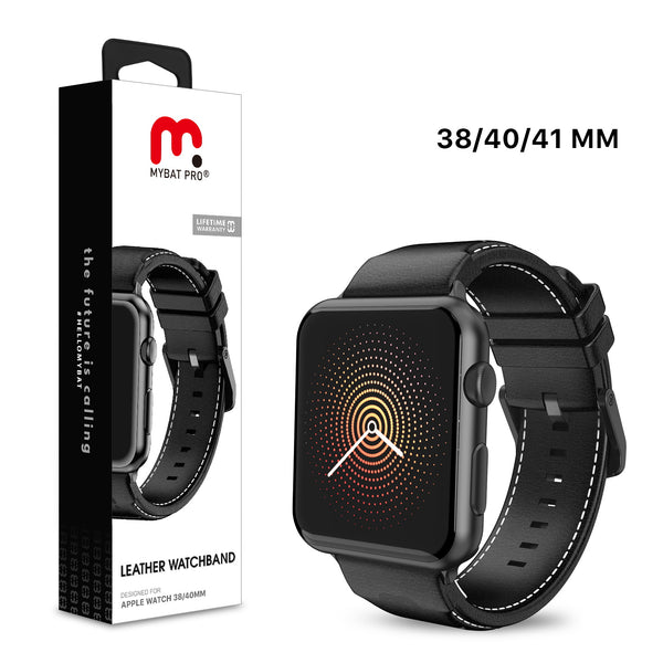 MyBat Pro Leather Watchband for Apple Watch 41mm / 40mm - Black - RAPWH40BAN251-1.jpg