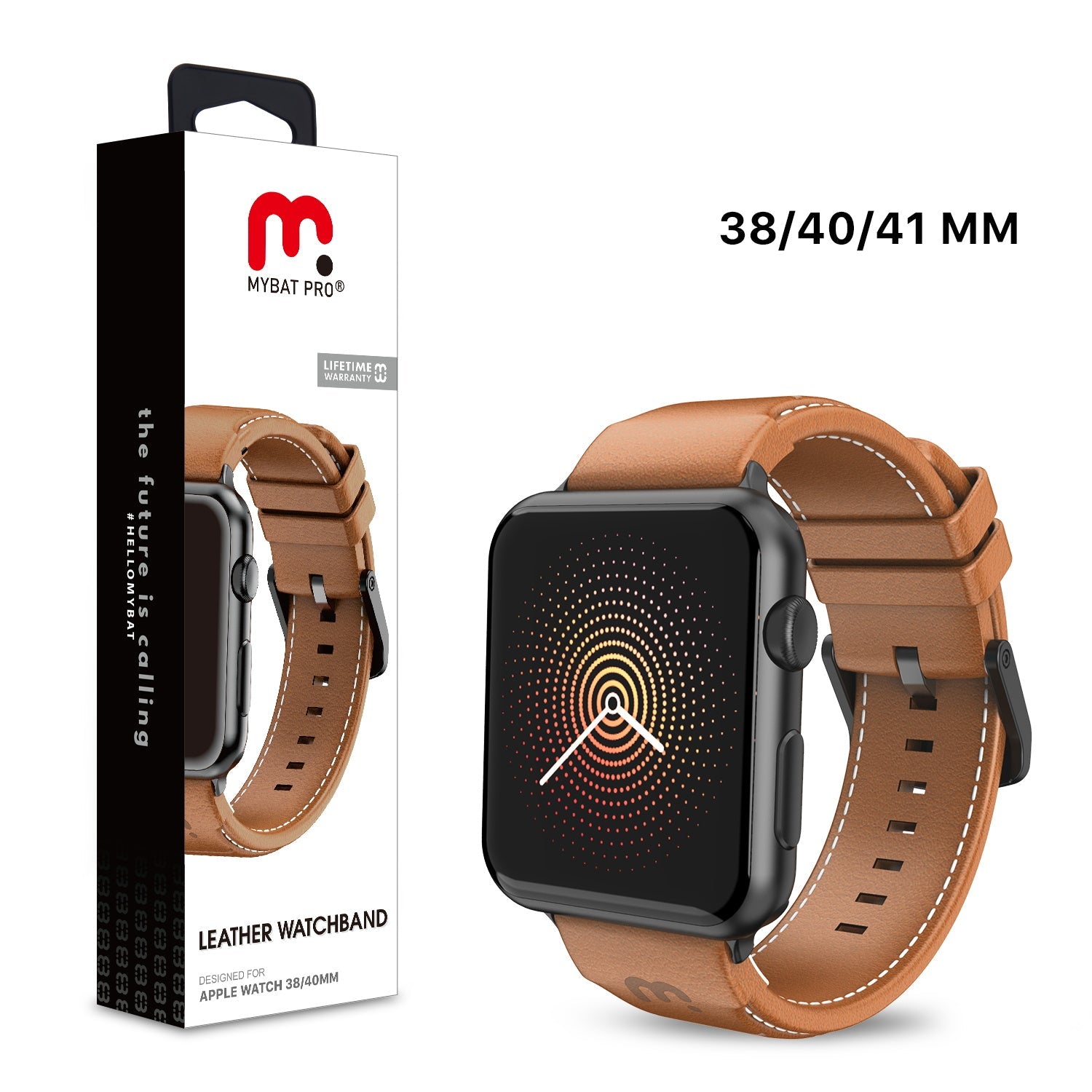 MyBat Pro Leather Watchband for Apple Watch 41mm / 40mm - Brown