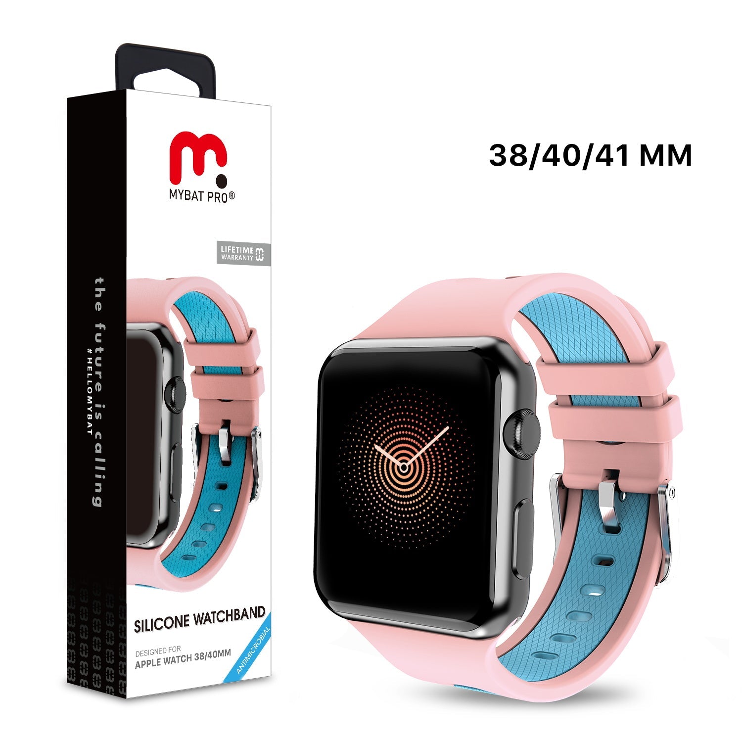 MyBat Pro Silicone Watchband for Apple Watch 41mm / 40mm - Pink