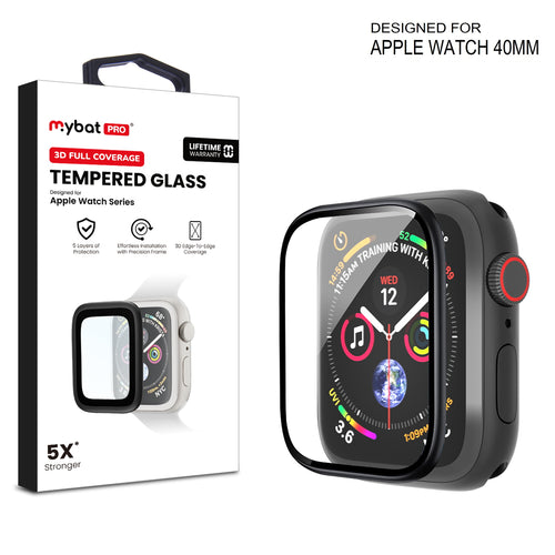 MyBat Pro 3D Full Coverage Tempered Glass Screen Protector with Installation Frame for Apple Watch SE (2022) 40mm/Watch SE 3 40mm / Watch SE 40mm - Black - RAPWH40SC371-1.jpg