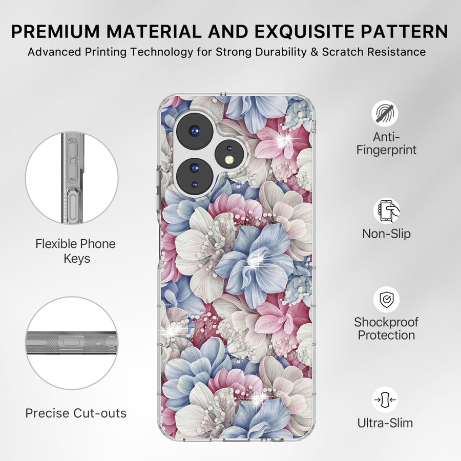 MyBat Pro Mood Series Case (with Diamonds) for Boost Celero 5G Plus (2024) - Floral Gems - RBTCE3PCSFSSD156-7.jpg