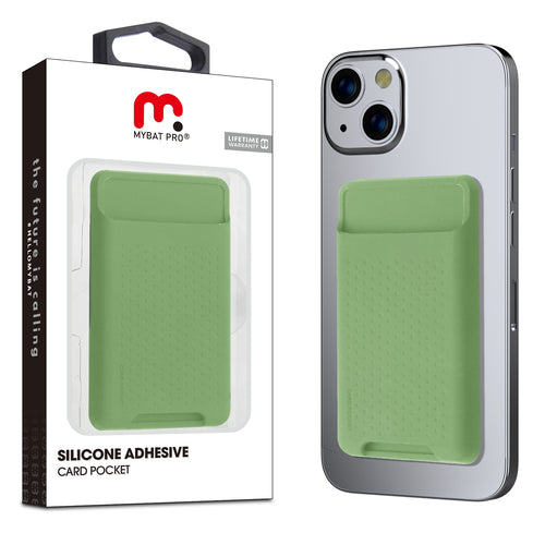 MyBat Pro Silicone Adhesive Card Pocket - Green - RCARDPOUCH203-1.jpg