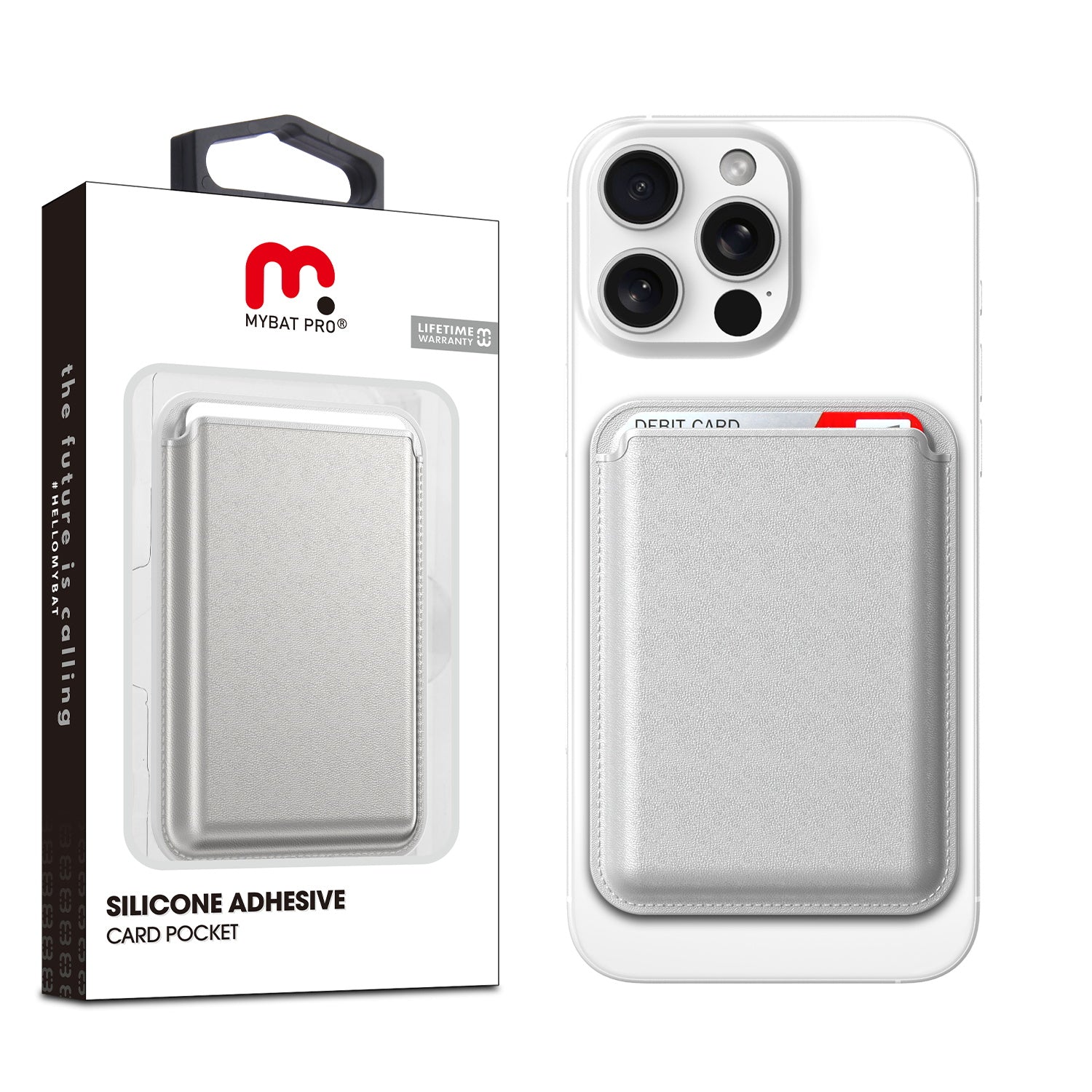 MyBat Pro MagStash MagSafe Wallet - Silver