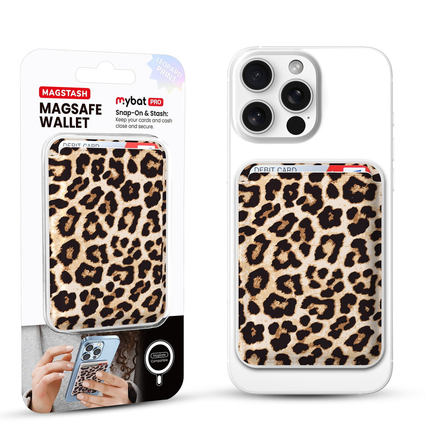 MyBat Pro MagStash MagSafe Wallet - Leopard Print