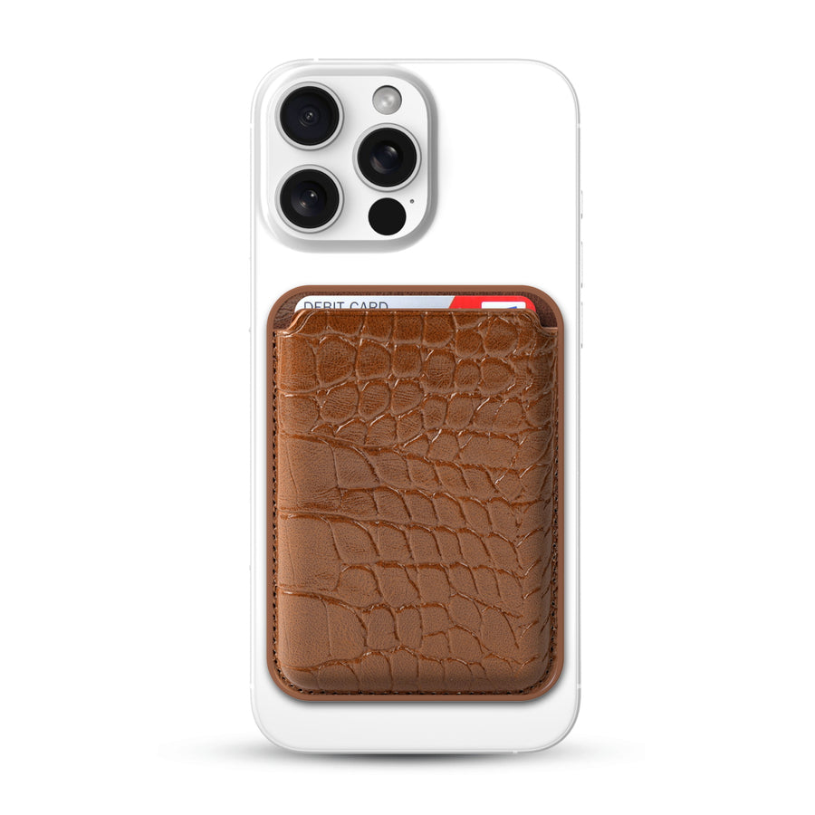 MyBat Pro MagStash Wild MagSafe Wallet - Crocodile Embossed - Brown - RCARDPOUCH604-4.jpg