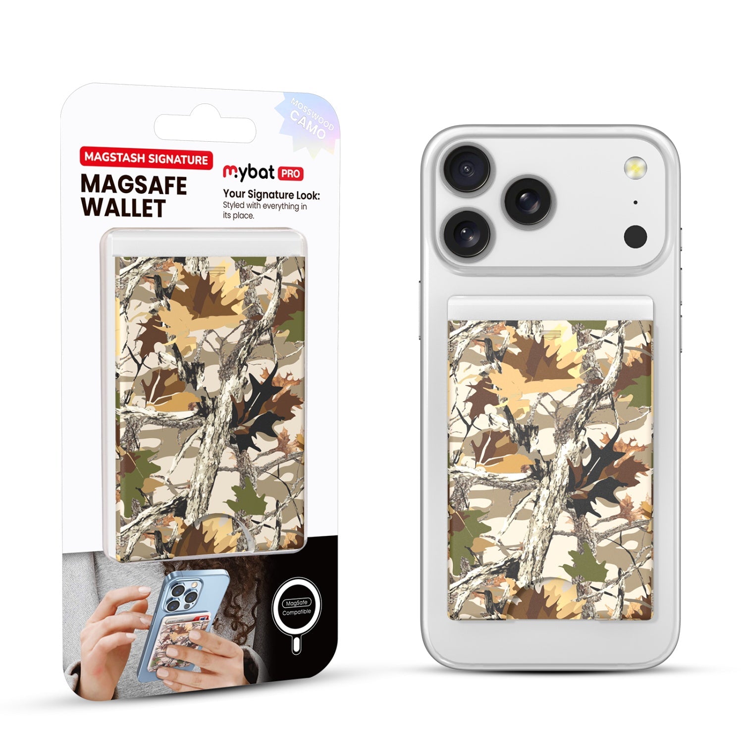MyBat Pro MagStash Signature MagSafe Wallet - Mosswood Camo
