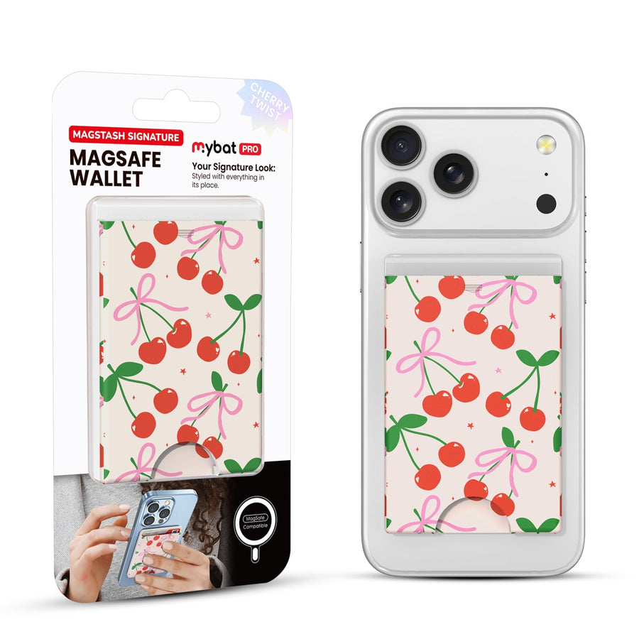 MyBat Pro MagStash Signature MagSafe Wallet - Cherry Twist