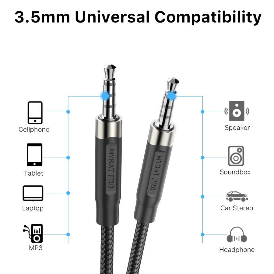 MyBat Pro 3.5mm Male to 3.5mm Male Audio Cable - 4 FT - Black - RCB33MO46B12-3.jpg