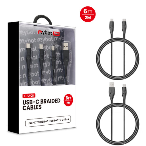 MyBat Pro USB-C Braided Charging Cable Bundle - 2 Pack - Black - RCBCACCMO001-1.jpg