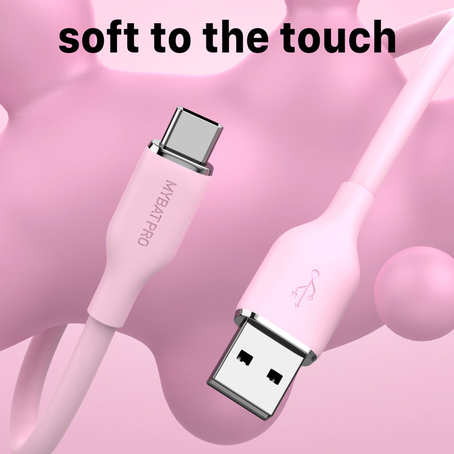 MyBat Pro USB-A to USB-C Liquid Silicone Cable - 3FT - Pink - RCBCAMO07P10-3.jpg