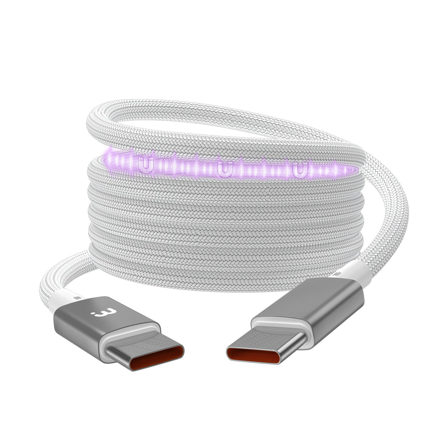 MyBat Pro MagCoil USB-C to USB-C Braided Magnetic Cable - 6FT - White - RCBCCMO16PW18-2.jpg