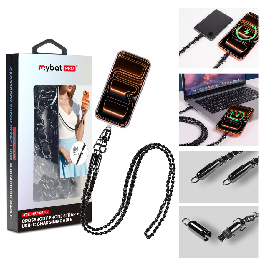 MyBat Pro Atelier Series 4.2FT Crossbody Strap + USB-C Charging Cable - Black / Black - RCBCCMO18BKBK-1.jpg