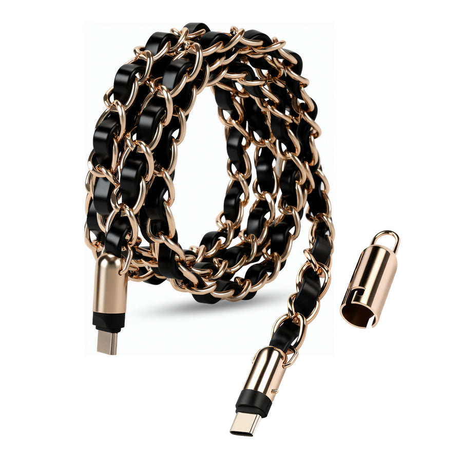 MyBat Pro Atelier Series 4.2FT Crossbody Strap + USB-C Charging Cable - Black / Gold - RCBCCMO18BKGD-3.jpg
