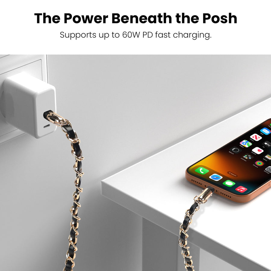 MyBat Pro Atelier Series 4.2FT Crossbody Strap + USB-C Charging Cable - Black / Gold - RCBCCMO18BKGD-7.jpg
