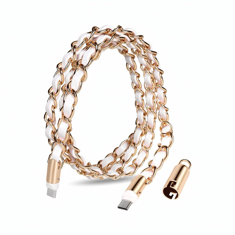 MyBat Pro Atelier Series 4.2FT Crossbody Strap + USB-C Charging Cable - White / Gold - RCBCCMO18PWGD-3.jpg