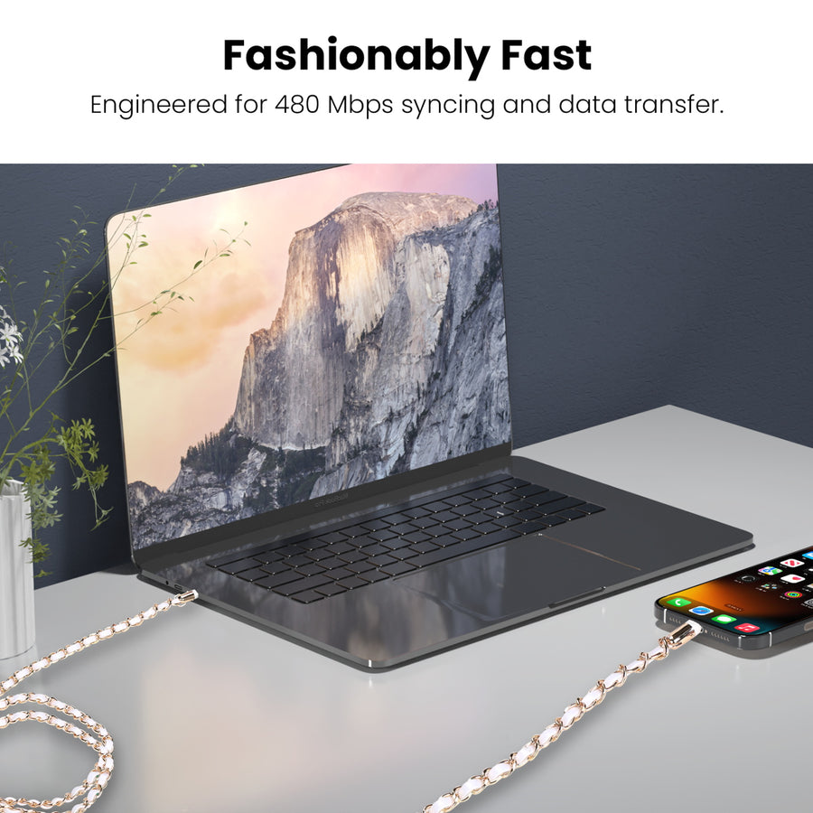 MyBat Pro Atelier Series 4.2FT Crossbody Strap + USB-C Charging Cable - White / Gold - RCBCCMO18PWGD-8.jpg