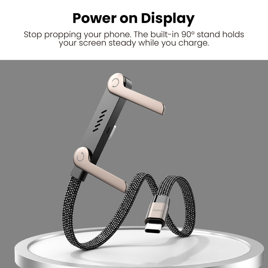 MyBat Pro 240W Easel Flat USB-C Charging Cable with Foldable Kickstand - 5FT - Black - RCBCCMO19BK-4.jpg