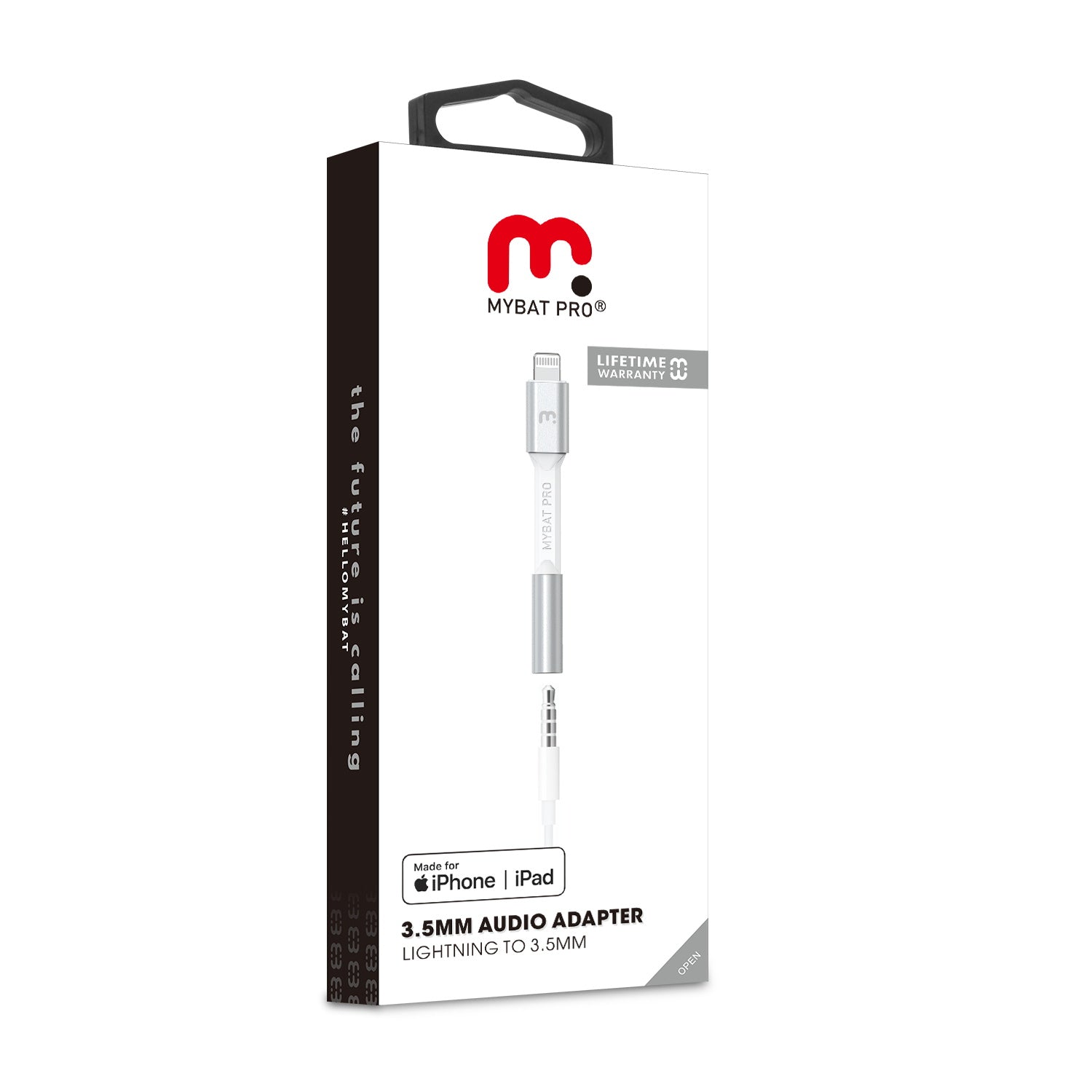 MyBat Pro MFi Lightning Connector to 3.5mm Adapter - White