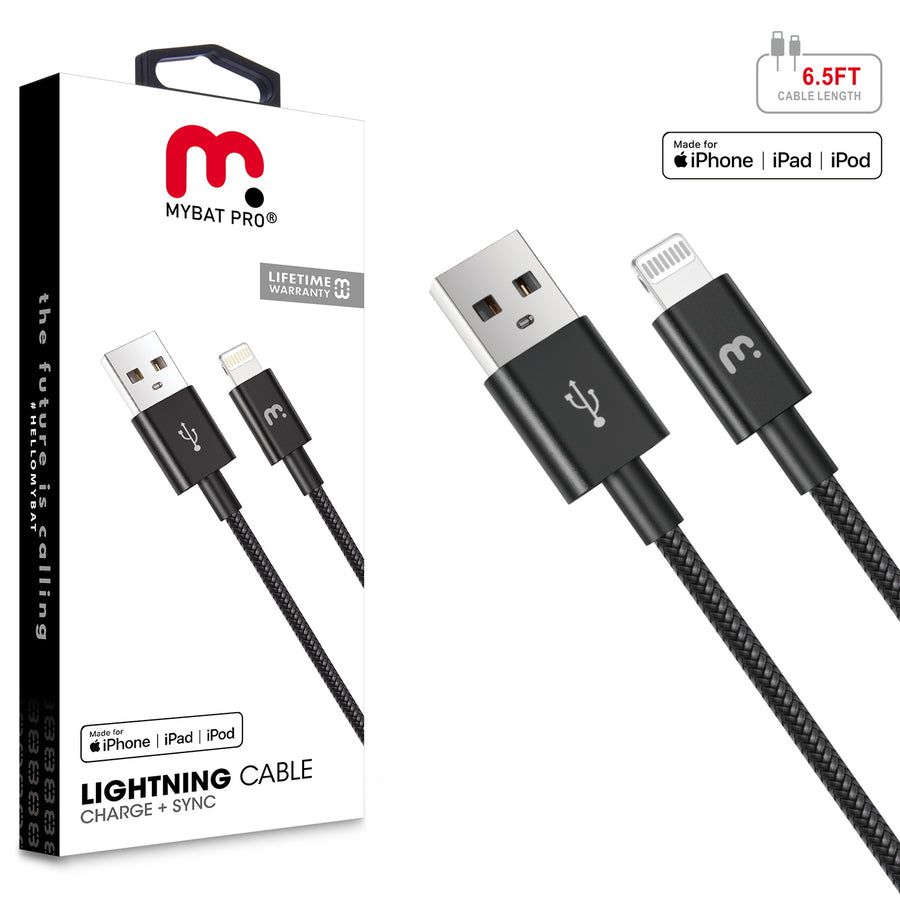 MyBat Pro MFi USB-A to Lightning Sync Cable - 6.5 FT - Black - RCBFLAMO36B20-1.jpg