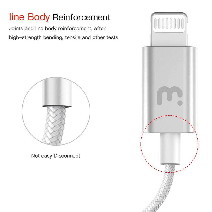 MyBat Pro MFi USB-A to Lightning Sync Cable - 6.5 FT - White - RCBFLAMO36W20-4.jpg