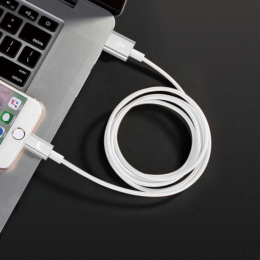 MyBat Pro MFi USB-A to Lightning Sync Cable - 6.5 FT - White - RCBFLAMO36W20-6.jpg
