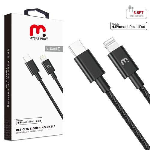 MyBat Pro MFi USB-C to Lightning Sync Cable - 6.5 FT - Black - RCBFLCMO37B20-1.jpg