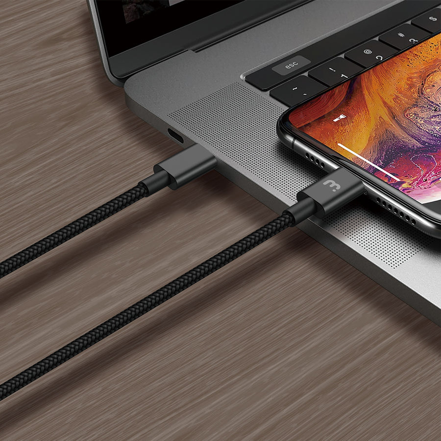 MyBat Pro MFi USB-C to Lightning Sync Cable - 6.5 FT - Black - RCBFLCMO37B20-6.jpg