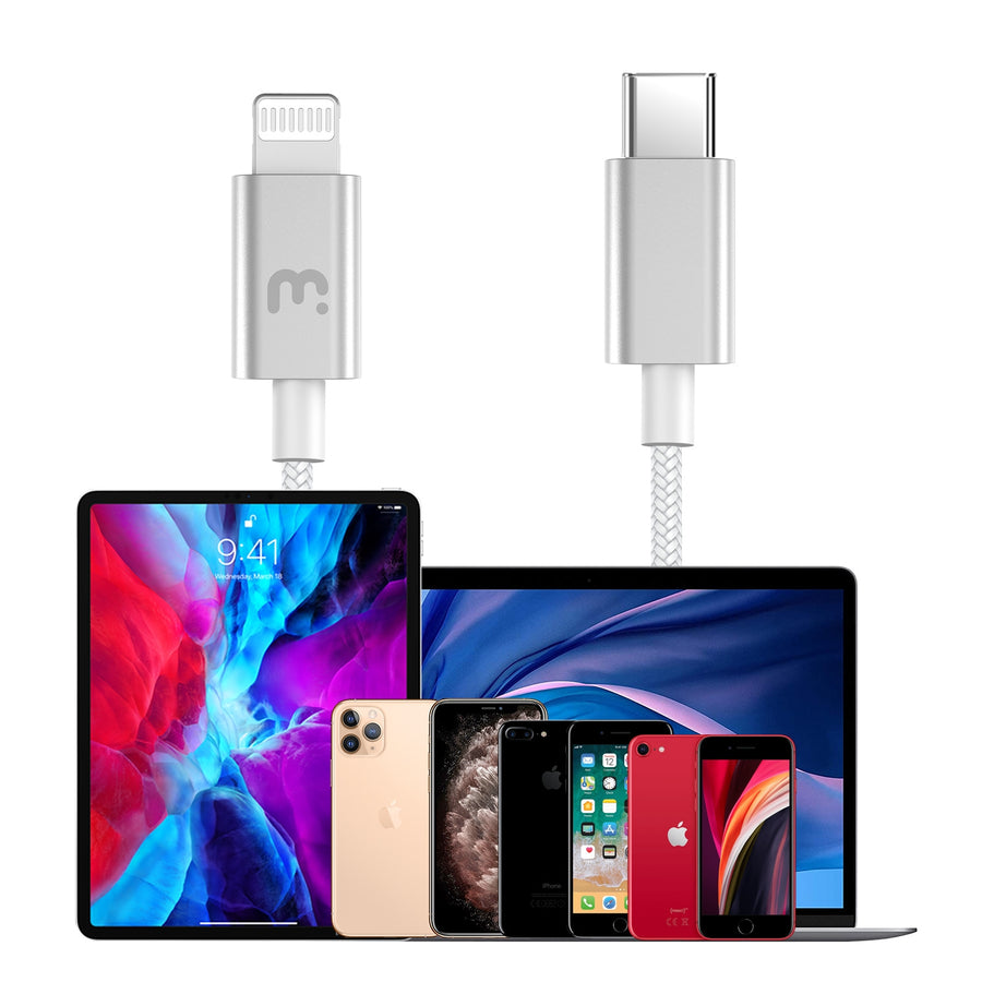 MyBat Pro MFi USB-C to Lightning Sync Cable - 6.5 FT - White - RCBFLCMO37W20-5.jpg