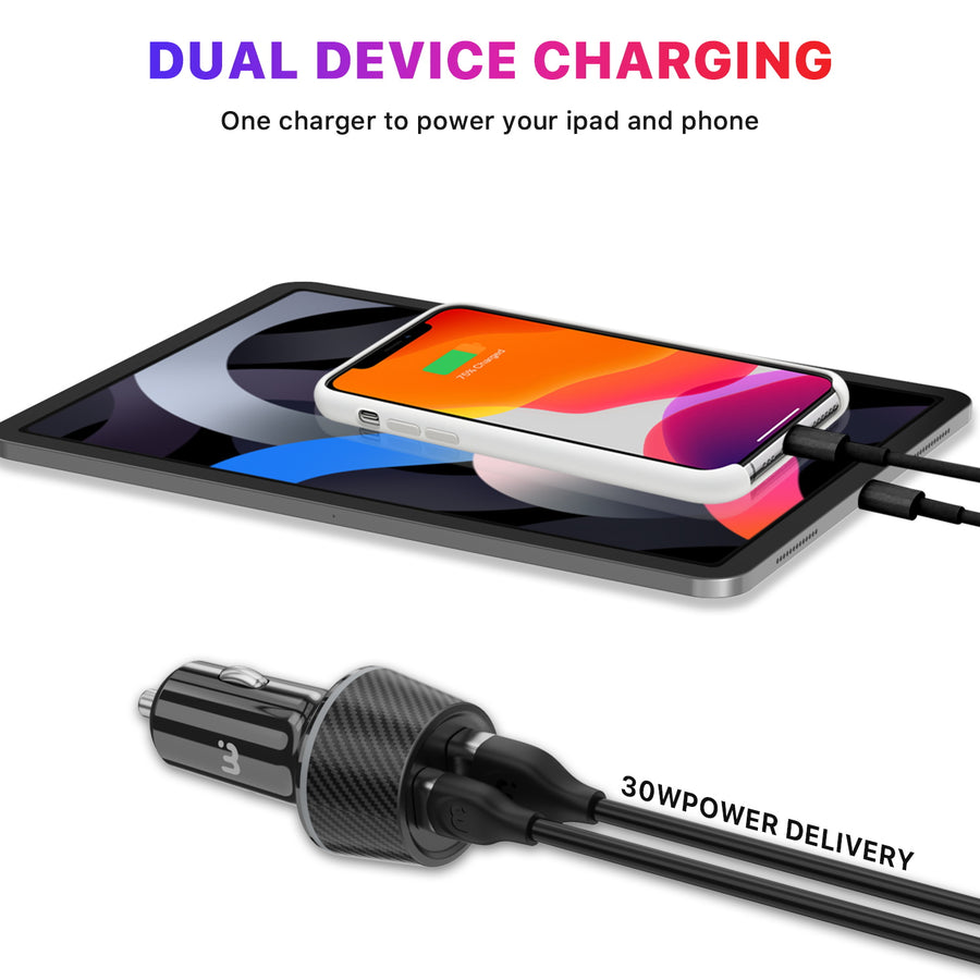 MyBat Pro Fast Charging Power Delivery Dual Port Car Charger (30W) - Black - RCGCARC03B-3.jpg