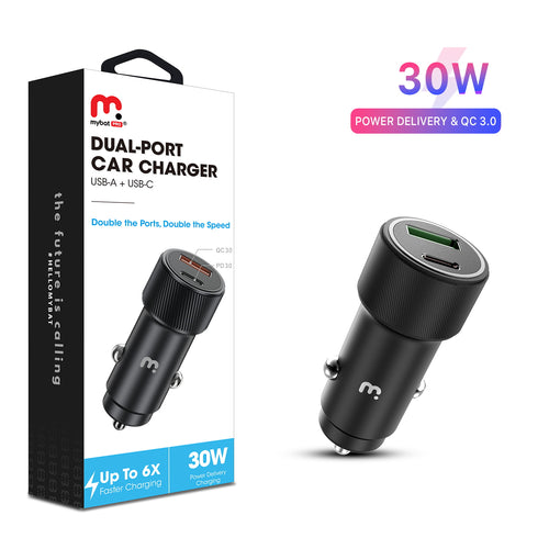MyBat Pro Dual Port Quick Power Delivery Car Charger (30W) - Black - RCGCARC05B-1.jpg