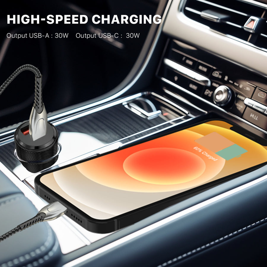 MyBat Pro Dual Port Quick Power Delivery Car Charger (30W) - Black - RCGCARC05B-6.jpg