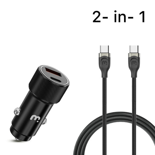 MyBat Pro 2-in-1 Dual Port Quick Power Delivery Car Charger (30W) With USB-C Cable- Black - RCGCARCCMO48B20-2.jpg