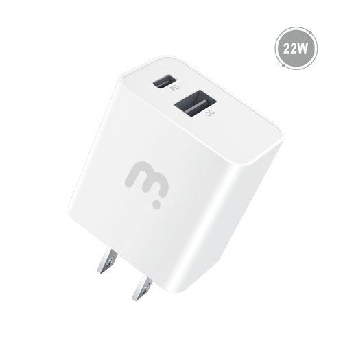 MyBat Pro Dual Port Fast Charging Power Delivery Wall Charger (22W) - White - RCGTRAC06W-2.jpg