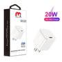 MyBat Pro Fast Charging Mini Wall Charger for USB-C Power Delivery (20W) - White