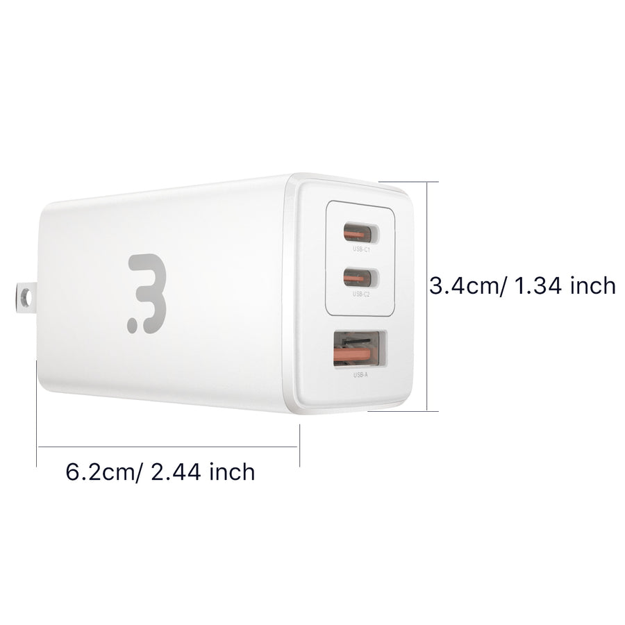 MyBat Pro 67W GaN Three-Port Wall Charger - White - RCGTRAC27W-4.jpg