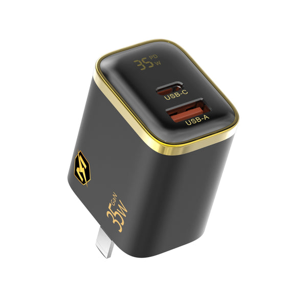MyBat Pro 35W Dual-Port Digital Display GaN Wall Charger - Black - RCGTRAC60BK.JPG